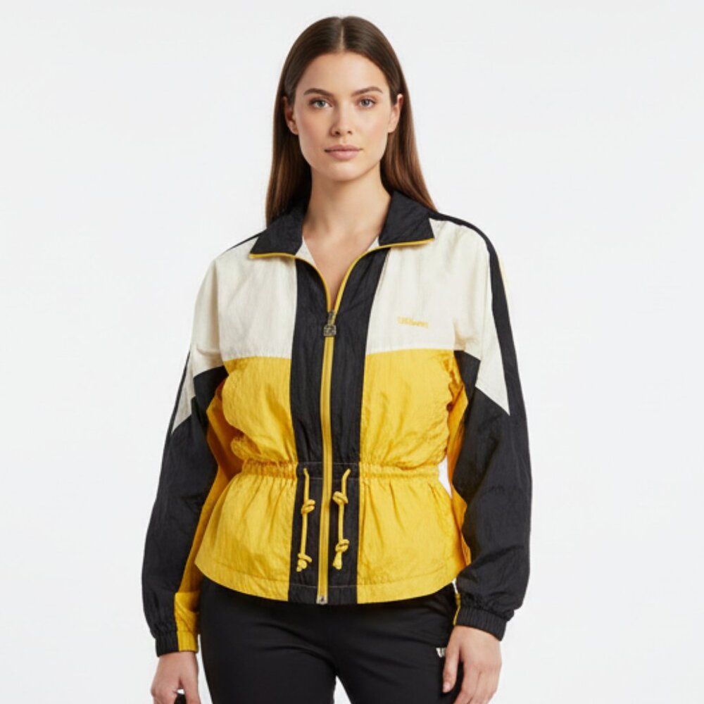 Wilson Women's Vintage Zip Up Athletic Sport Windbreaker Jacket S